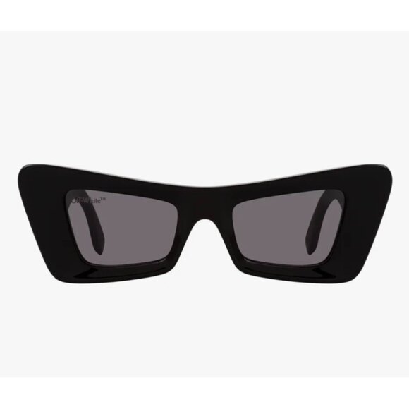 NEW OFF-WHITE CAT EYE SUNGLASSES ACCRA 007 BLACK GREY OFF-WHITE WOMEN EYEWEAR